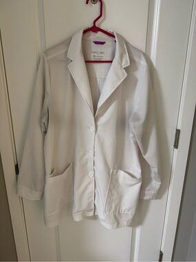 Women's Healing Hands Purple Label XL White Scrub Lab Jacket